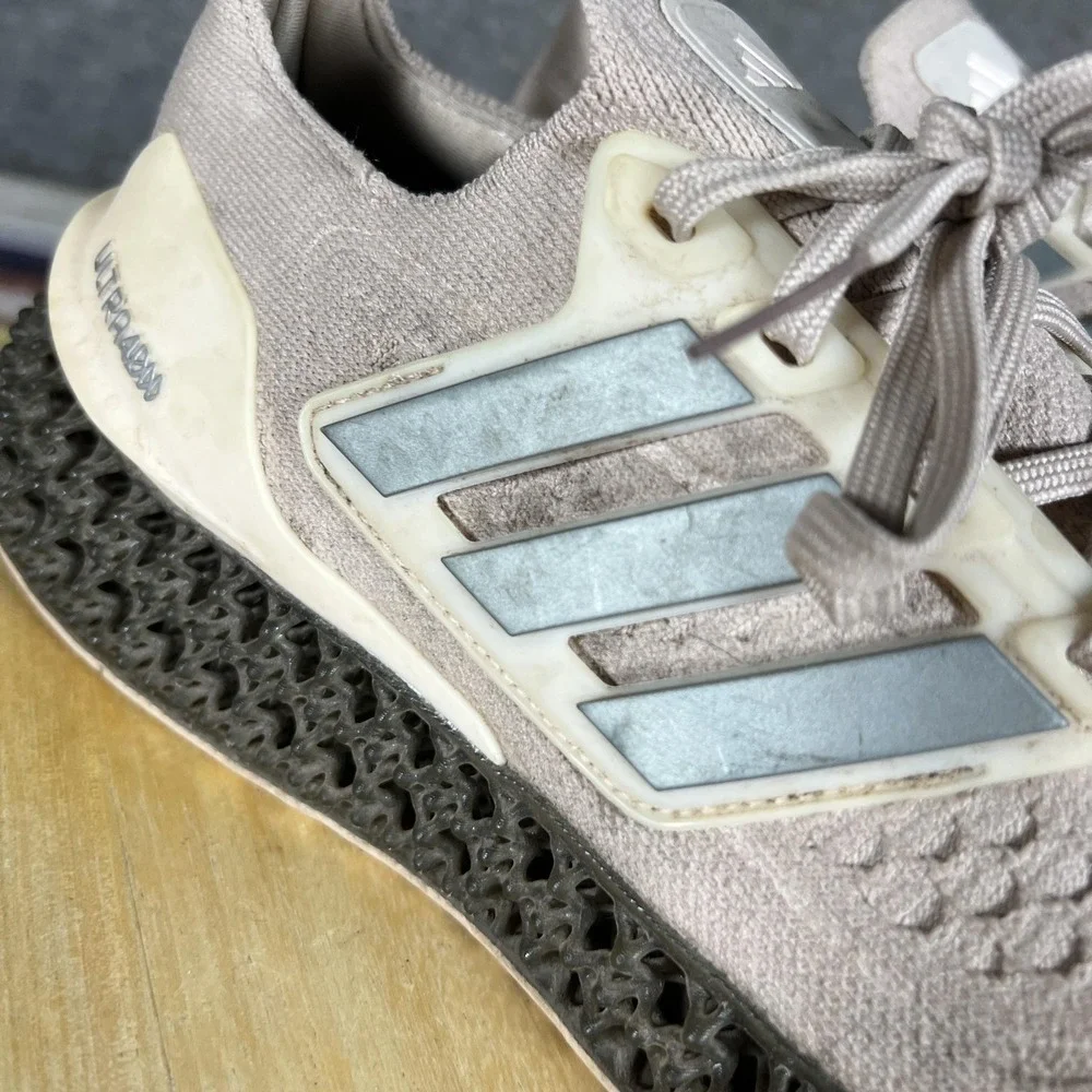Adidas Ultra 4DFWD‎ Shoes Mens Size 8 Beige 3D Lattice Running Sneakers HP7599